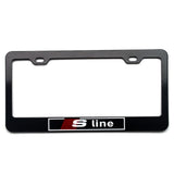 1 set Stainless Steel Universal Holes Black Car License Plate Frame Number plate Holder - Car Diagnostic Tool