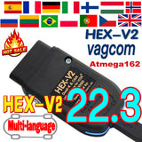 2022 Newest V22.3 VAG Scanner VAG Tool VAG KKL VAG COM Cable OBD2 Diagnostic Cable Multi-Language OBD2 Scanner HEX V2 VAGCOM