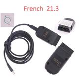 French English German Polish VCDS HEX VAG Com 21.3 HEX V2 OBD2 Scanner vagcom For Car Auto Diagnostic Tool ATMEGA162+16V8+FT232RQ