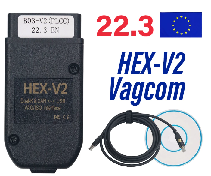 Vag Com 22.3.1 Obd2 Scanner Hex V2 Vagcom Auto Diagnostic Tool Obd Usb Wi.  Hex V2 Vag Usb V22.9 V22.10 Atmega162 Ftdi 5054 V23.3(free Shipping)