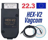 VAG COM 22.3 VCDS For OBD2 Scanner HEX V2 USB Interface For VW AUDI Skoda Seat Unlimited VINs Polish/English Atmega162