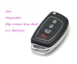 Car alarm security system auto Hyundai 4 button flip remoe key shell 5pcs/lot - Car Diagnostic Tool