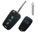 Flip Folding Remote Key Shell 3 Buttons for KIA K2/K5 Keyless Entry Remote Fob