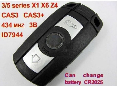FULL Key Fob 433 MHZ for BMW 3/5 Series X1 X6 Z4 + CHIP ID7944 + ELECTRONICS CAS3 CAS3+