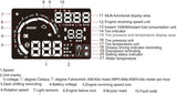 5.5" LED OBD-II HUD Head Up Display Over Speeding warning/speed/Km rpm/shift light/temperature S5 - Car Diagnostic Tool