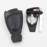 Replacement Remote Key Shell Case Fob 3 Button+ Battery Holder For Mercedes Benz M S C E CLS CLK SLK