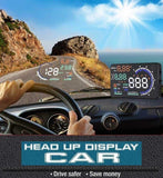 Car HUD Car Head Up Display Vehicle-Mounted HUD Overspeed Warning OBD2 System F02 - Car Diagnostic Tool