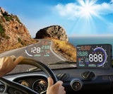 Universal 5.5" Screen A8 Car HUD Head Up Display KM/h & MPH Overspeed Warning Windshield Project Alarm System OBD2 Interface