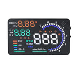 Universal 5.5" Screen A8 Car HUD Head Up Display KM/h & MPH Overspeed Warning Windshield Project Alarm System OBD2 Interface