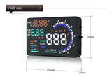 Universal 5.5" Screen A8 Car HUD Head Up Display KM/h & MPH Overspeed Warning Windshield Project Alarm System OBD2 Interface