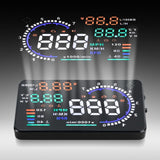 Universal 5.5" Screen A8 Car HUD Head Up Display KM/h & MPH Overspeed Warning Windshield Project Alarm System OBD2 Interface