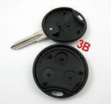 Remote Key Fob Case for SMART Fortwo 3 Button MERCEDES ,Benz Smart Key Shell