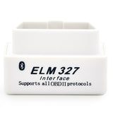 SUPER MINI ELM327 Bluetooth OBD2 V2.1 White Smart Car Diagnostic Interface ELM 327 Wireless Scan Tool