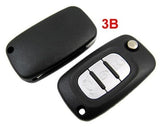 Genuine Renault 3 button remote key with ID46 Chip 433 mhz NO blade