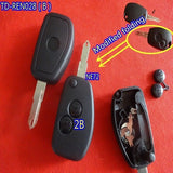car key (2 pcs/Set) Flip Modified 2 button key shell for Renault. NE72 +VAC102 key blade . commoditized key - Car Diagnostic Tool