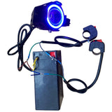 Universal Motorcycle Handlebar Fog Light Switch ON-OFF Button Switch 12VDC For U5 U7 LED Head Lamp Angel Eyes Light
