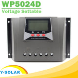 PWM Solar Regulator 50A 12V 24V LED Blacklight Display Voltage Settable for Charging Battery Protection Solar Charge Controller