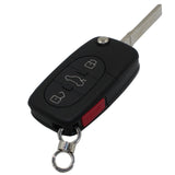 4 Buttons Remote Flip Folding Key Shell Case Keyless Fob For Audi A4 A6 A8 TT Quattro S4 S6 S8 3+1 Panic CR2032 With LOGO - Car Diagnostic Tool