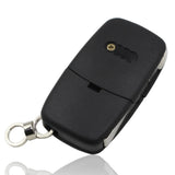 New 3 Buttons Folding Flip Remote Key Shell & Blade HAA With Logo For Audi A2 A3 A4 A6 A8 TT CR2032 Fob Blank Case