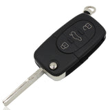 New 3 Buttons Folding Flip Remote Key Shell & Blade HAA With Logo For Audi A2 A3 A4 A6 A8 TT CR2032 Fob Blank Case