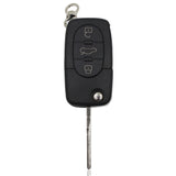 New 3 Buttons Folding Flip Remote Key Shell & Blade HAA With Logo For Audi A2 A3 A4 A6 A8 TT CR2032 Fob Blank Case