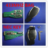 For Mercedes NEC KEY BAG KEY FOR BENZ Keyless Entry Smart Remote Key 3 Button 433MHz NEC Chip for Mercedes-Benz 2000+