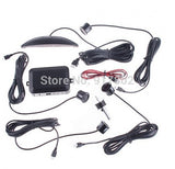 New 4 Parking Sensors LED Display Car Reverse Backup Radar parktronic Car Reverse Backup Radar 12V Black color