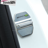 4pcs Stainless steel Car Door lock buckle cover decoration Car styling 3D sticker for Mercedes Benz GLK GLA C E M class AMG logo - Car Diagnostic Tool