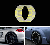 New! 16 Pcs Strips Wheel Stickers And Decals 17" 18" Reflective Rim Tape Bike Motorcycle Car Tape 5 Colors Car Styling