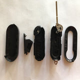 Fiat 3 button flip folding remote key shell with key blade SIP22