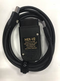 High Quality the newest generation Vag com2 Hex v2, VAG COM OBD2 Diagnostic Cable With FT232RL+ATMEGA162 chips  Chip with latest DTCs library and latest version diagnostic data packet