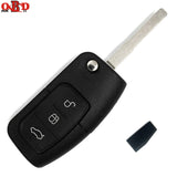Remote Key Fob 3 Button 433MHz With Chip 4D60 4D63 For Ford Focus Mondeo C Max S Max With HU101 Blade