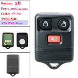 Good quality (1 piece )3Button Remote Key Fob For Ford 2001 2002 2003 2004 2005 2006 2007 Explorer For Ford REMOTE(CWTWB1U345)