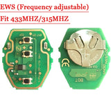 EWS Remote Key Circuit Board 315MHz or 433MHz adjustable 2-in-1 For BMW 2pcs/lot