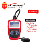 KW806 OBD2 CAN BUS Car Diagnostic Tool KW806 Auto Code Reader with LCD screen betther than ELM327 V2.1 free Software