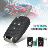 4 Buttons Car Remote Entry Fob Control Flip Key Fob 315HMZ For Buick/GMC/Chevy #OHT01060512 - Car Diagnostic Tool