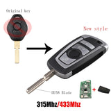 New style 3Buttons Remote Car key For BMW EWS system For BMW 325 330 318 525 530 540 E38 E39 E46 M5 X3 X5 ID44 Chip HU58 Blade