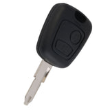Remote Control Car Key Case Shell for PEUGEOT 206 2 Button Uncut Blade Replacement Car Cover