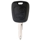Remote Control Car Key Case Shell for PEUGEOT 206 2 Button Uncut Blade Replacement Car Cover