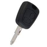 Remote Control Car Key Case Shell for PEUGEOT 206 2 Button Uncut Blade Replacement Car Cover