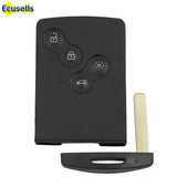 Remote Smart Card Key Case fob For Laguna Koleos Clio 4 Megane Scenic Captur Fluence 4 Button Key Shell