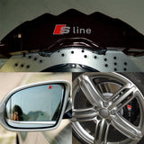 RS S Line Metal Car Door/window Emblem 3D Decoration Stickers Sline Stickers For  RS Sports A1 A3 A4 A5 A6 A7 A8 S8 Q3 Q5 Q7