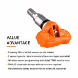 Autel tpms Mx Sensor 4PCS 433MHZ Universal TPMS Sensor mx-senor MX 433MHz Supports Tire Pressure Programming Monitor 433MHZ - Car Diagnostic Tool