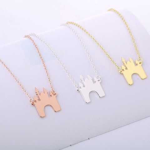 FASHION JEWELRY Exquisite castle Necklace child's fairy tale Building pendant for fans Summer Gift Drop shipping