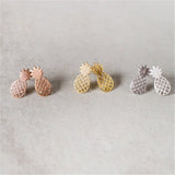 Fashion Lovely Cute Pineapple Stud Earrings Rose Gold/Gold/Silver plated Stud Earrings for women