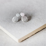 Fashion Lovely Cute Pineapple Stud Earrings Rose Gold/Gold/Silver plated Stud Earrings for women
