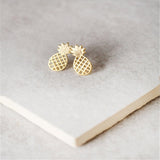 Fashion Lovely Cute Pineapple Stud Earrings Rose Gold/Gold/Silver plated Stud Earrings for women