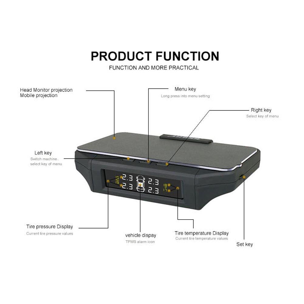 Autool Display AUTOOL X360 3-IN-1 Car Head Up Display With TPMS Monitor KMH/MPH | Car ...