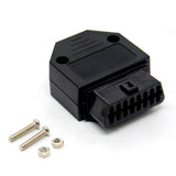 Universal OBDII OBD2 16Pin Female Connector With Enclosure