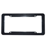 2x License Plate Frame Tag Cover Protection Rack Carbon Fiber Frame with screws ABS Car Number License Plate Frame Holder - Car Diagnostic Tool